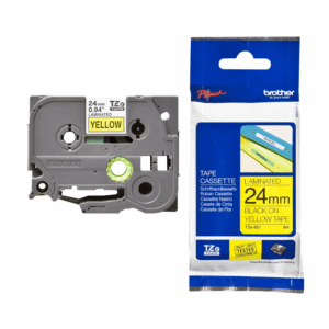 Brother - TZe-651 - Black On Yellow Laminated Tapes - 24mm x 8m